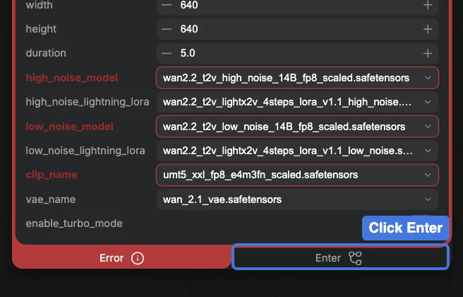 Enter, at the bottom of the template node