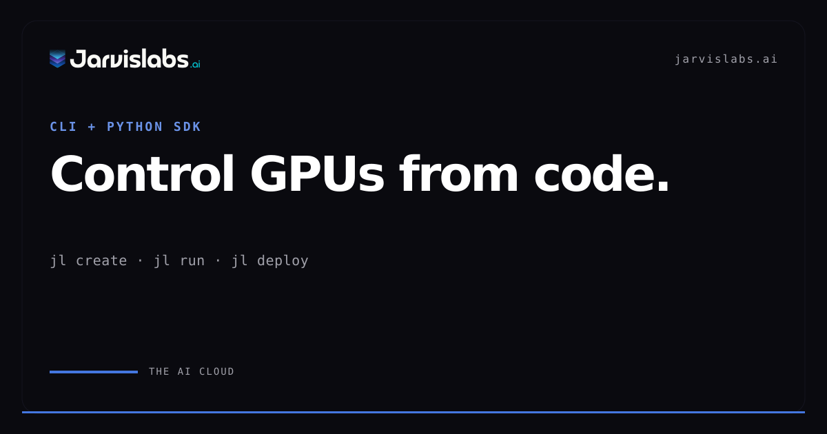 CLI & Python SDK for GPU Workflows